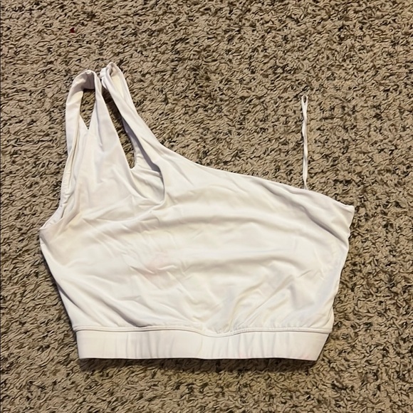Garage White One-Shoulder Top - Picture 1 of 3